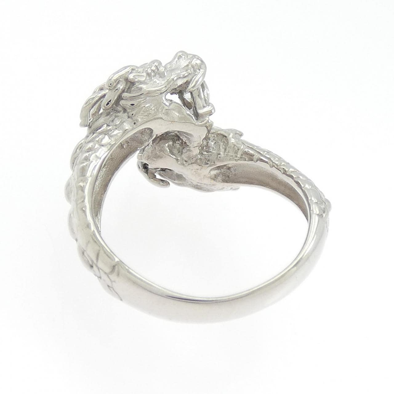 K18WG ドラゴン ダイヤモンド リング 0.12CT