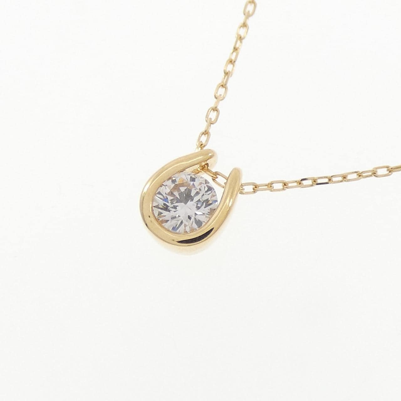 K18YG ダイヤモンド ネックレス 0.13CT
