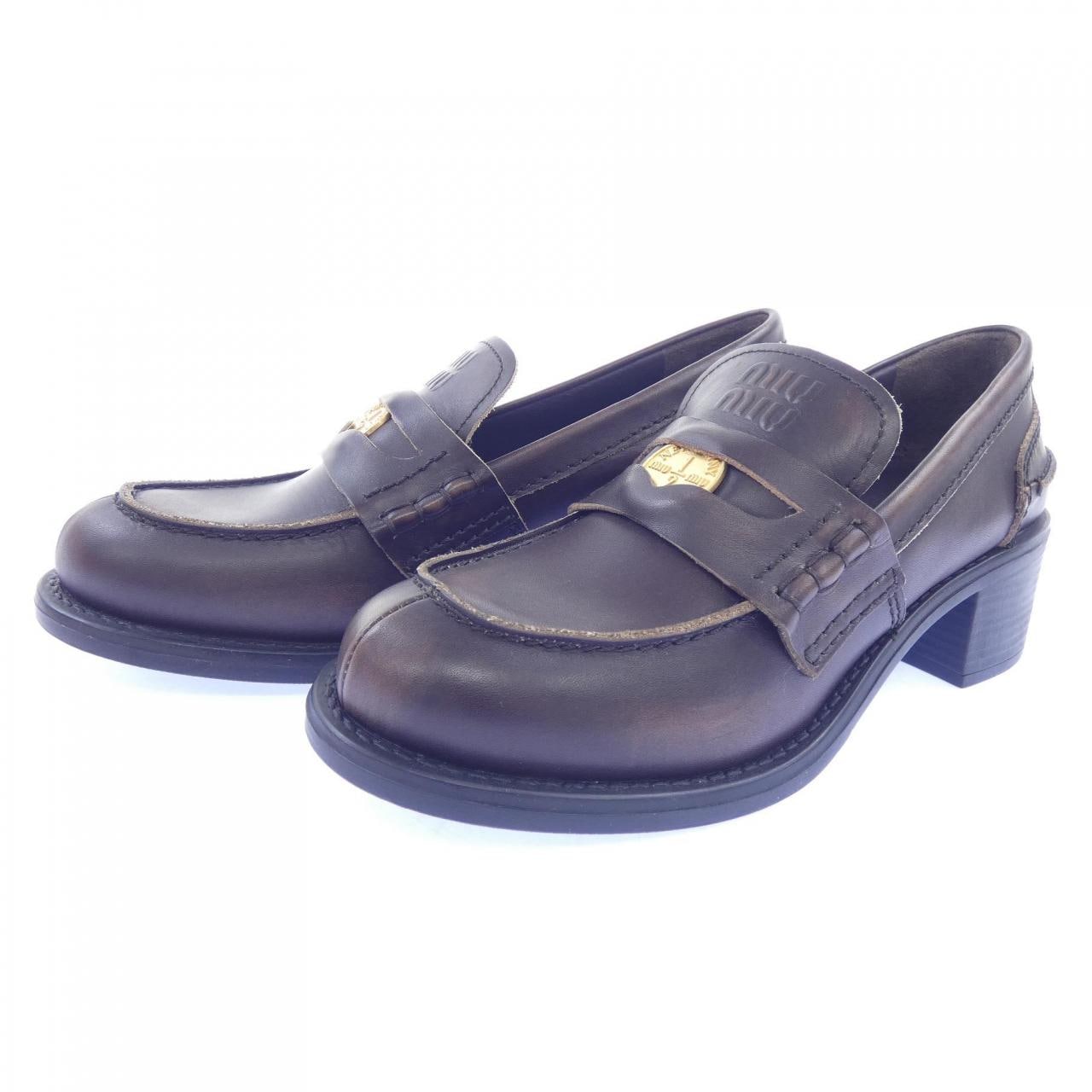 ミュウミュウ MIU MIU ペニーローファー MIU MIU ロゴ 5D773D シューズ
