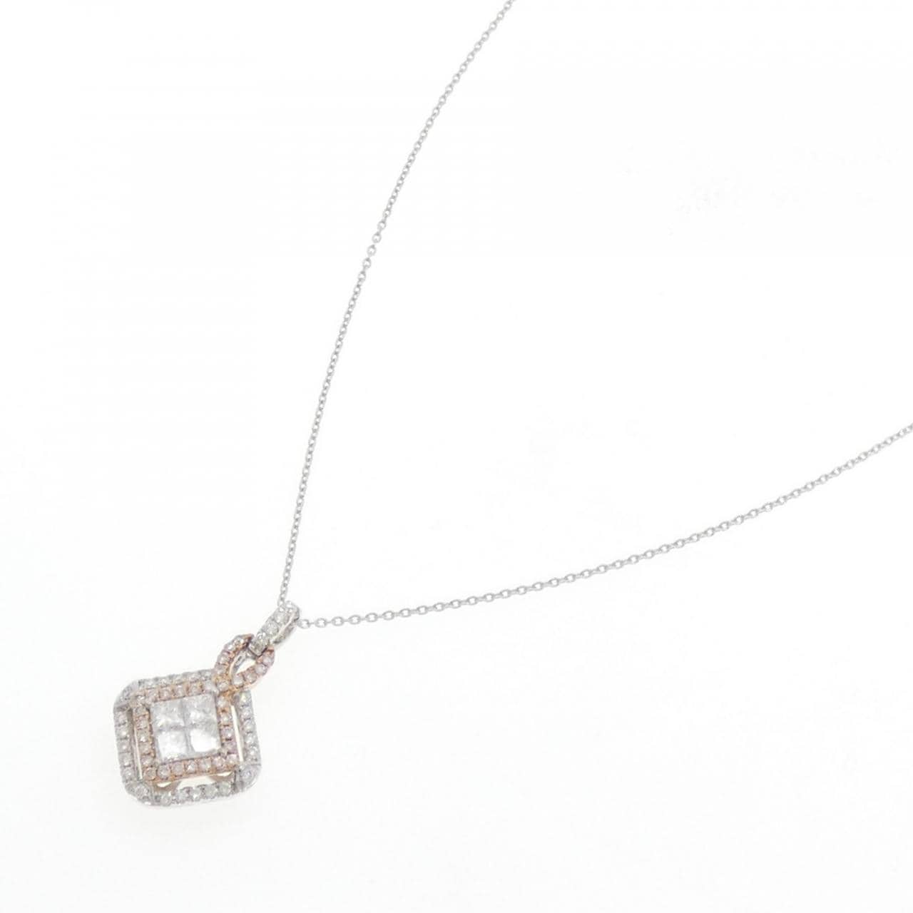18KWG/18KPG ピンクダイヤモンド ネックレス 0.22CT