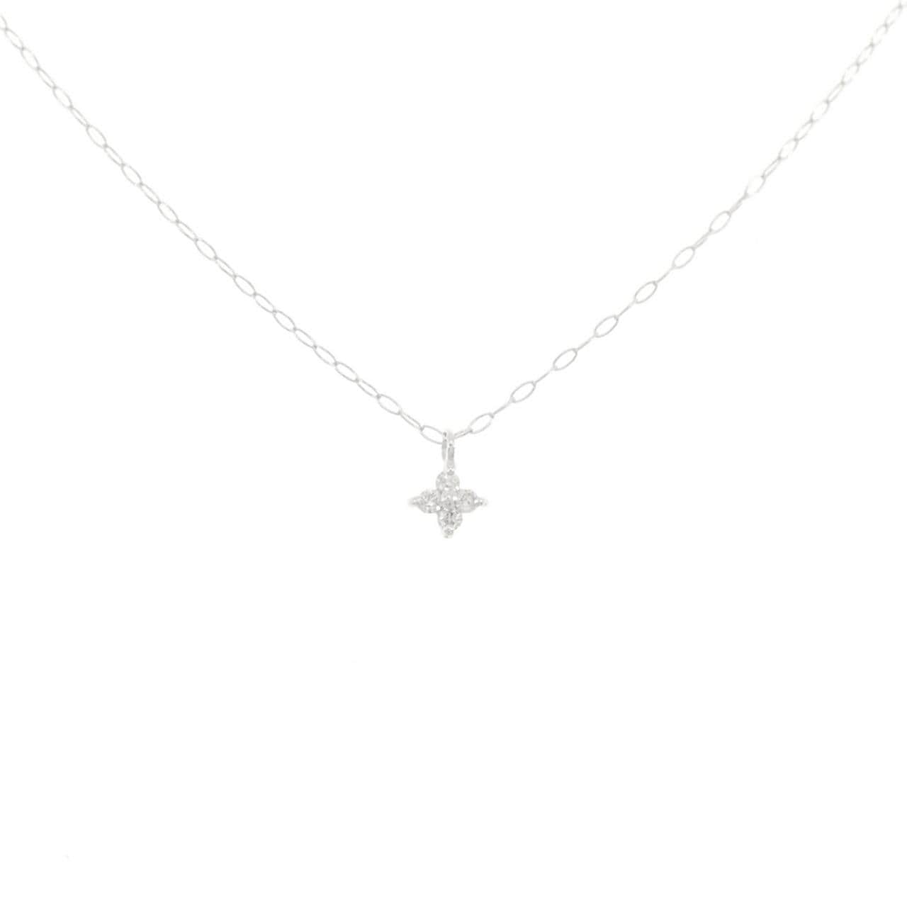 K18WG ダイヤモンド ネックレス 0.03CT