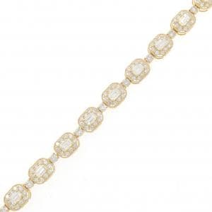【新品】K18YG ダイヤモンド ブレスレット 4.22CT