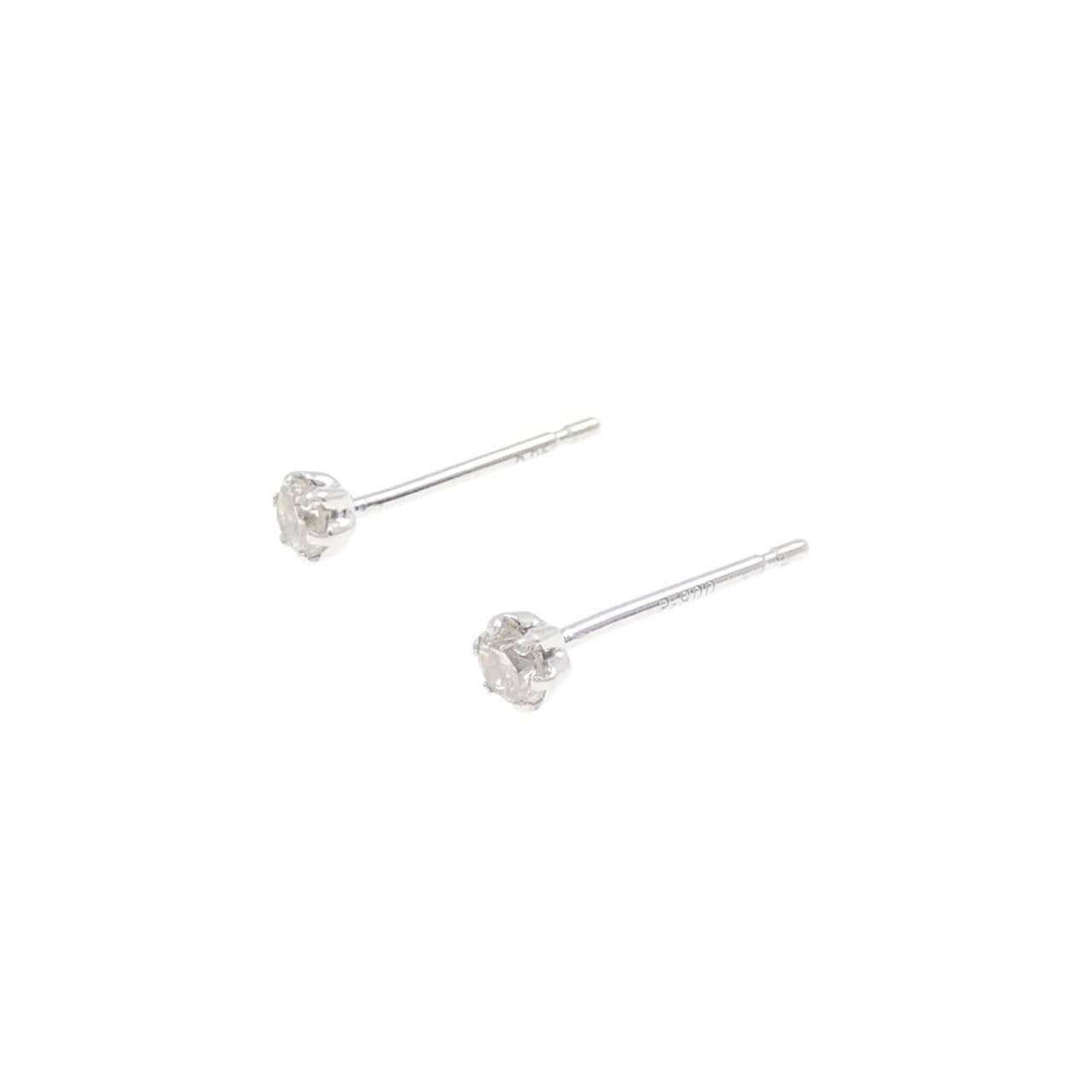 【新品】PT900 ソリティア ダイヤモンド ピアス 0.10CT