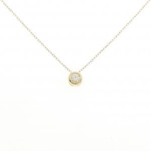 750YG/K18YG ソリティア ダイヤモンド ネックレス 0.11CT