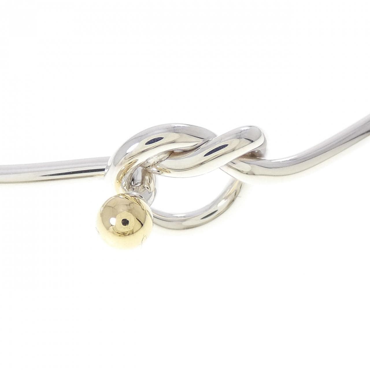 【ヴィンテージ】ティファニー フラットワイヤー フック&アイ ハート バングル