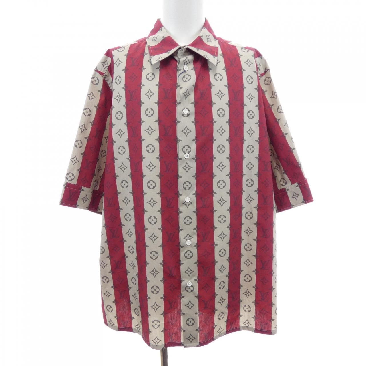 ルイヴィトン LOUIS VUITTON モノグラムトランクストライプショートスリーブ NIGO 日本限定 HMS05WJB8 S/Sシャツ