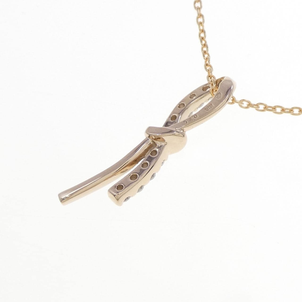 K18PG ダイヤモンド ネックレス 0.20CT