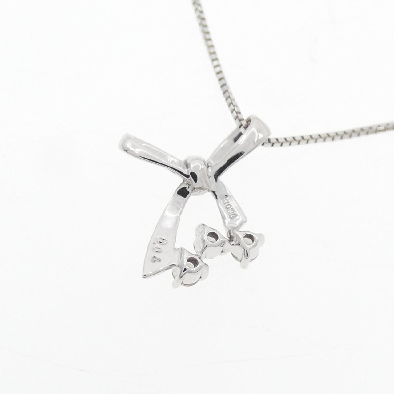 K10WG ダイヤモンド ネックレス 0.04CT