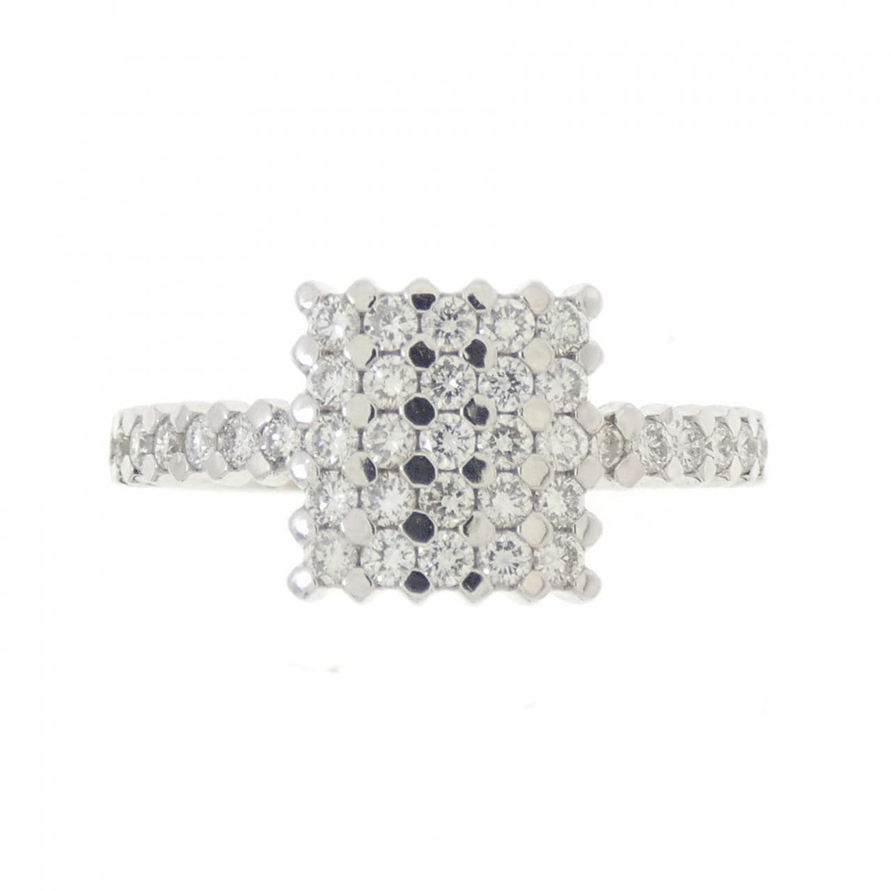 750WG パヴェ ダイヤモンド リング 0.49CT