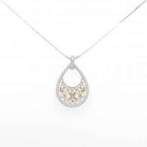 K18PG/K18WG ダイヤモンド ネックレス 0.20CT