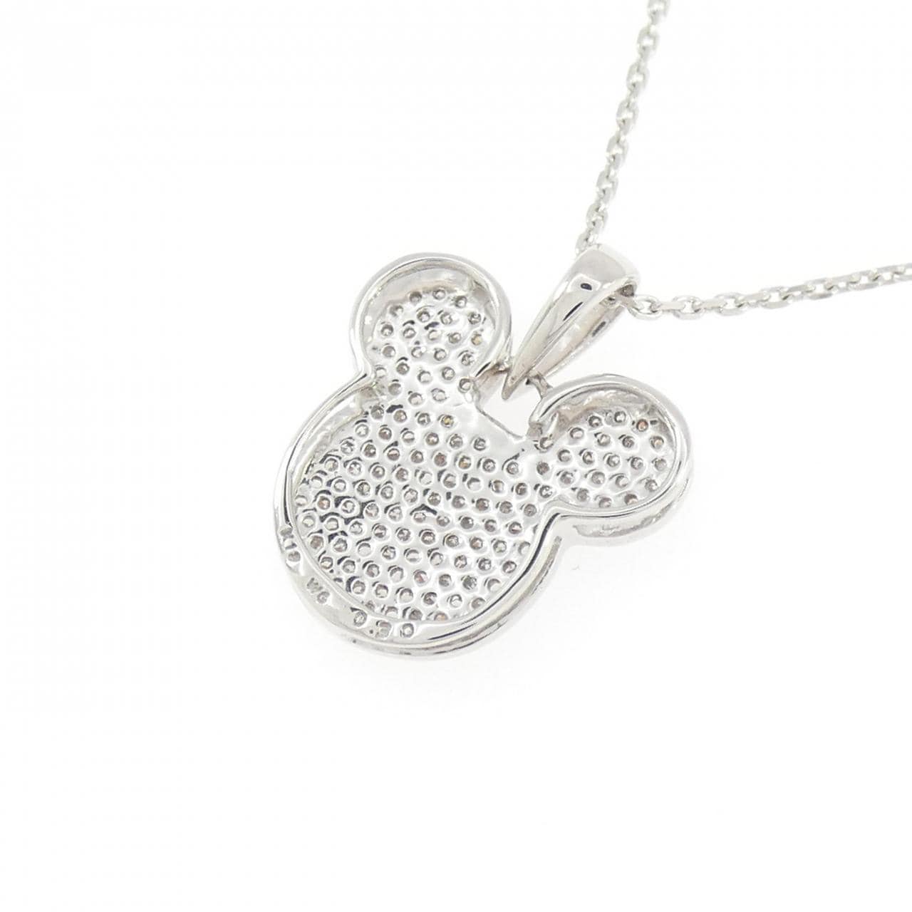 K18WG/750WG ダイヤモンド ネックレス 0.30CT