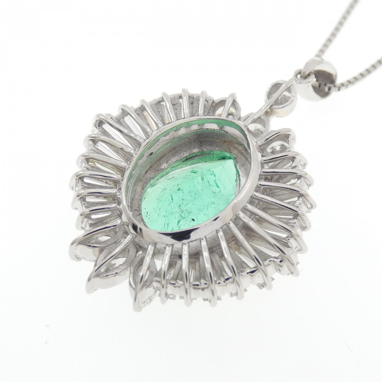 PT900/PT850 エメラルド ネックレス 2.88CT