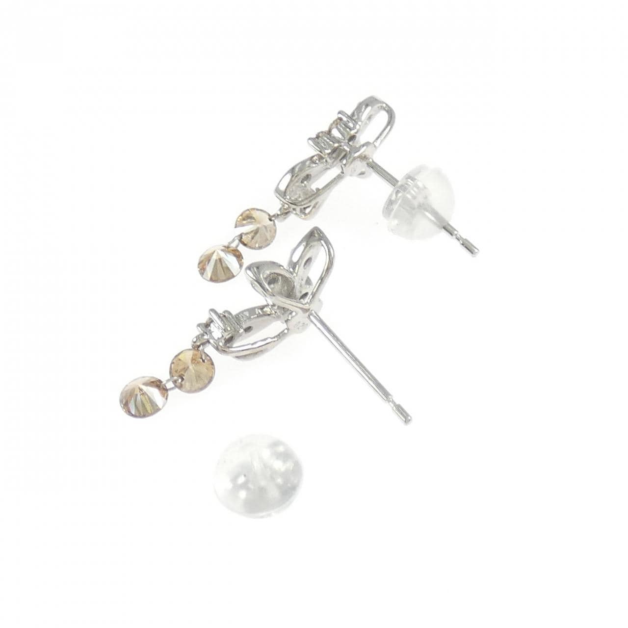 K18WG ダイヤモンド ピアス 0.40CT