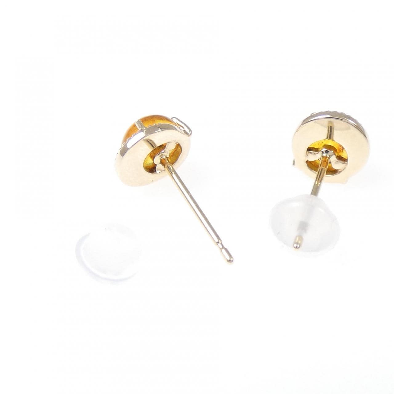 アガット 琥珀 ピアス