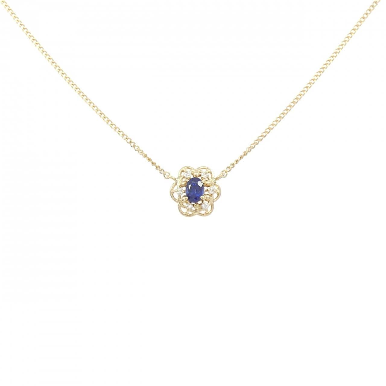 K18YG サファイヤ ネックレス 0.28CT