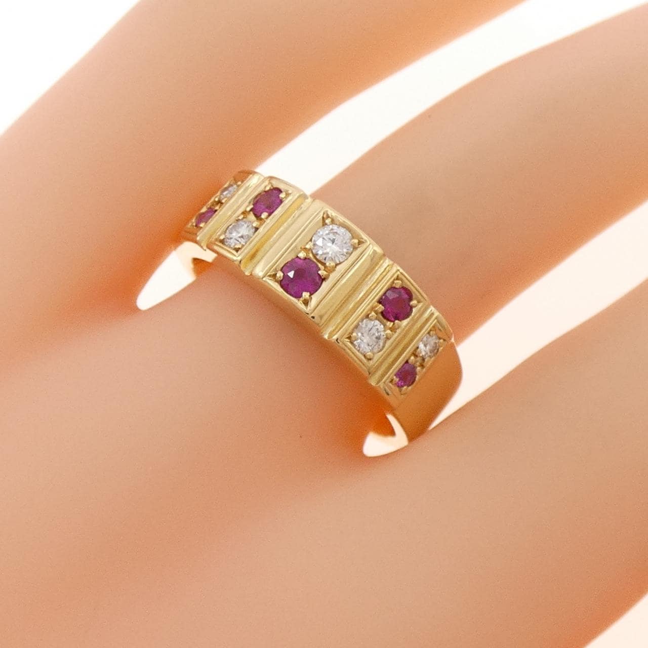 K18YG ルビー リング 0.18CT