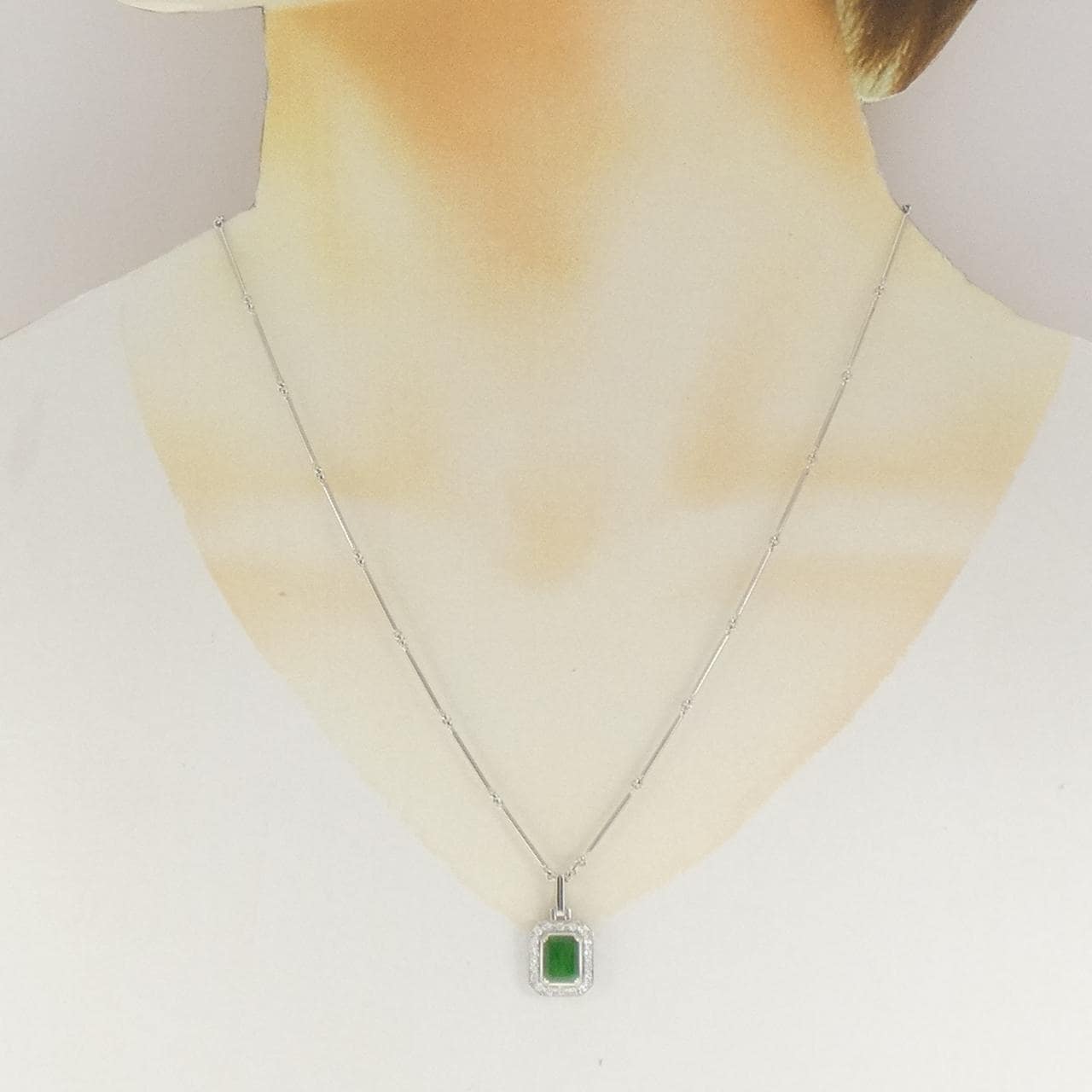 PT900/PM ヒスイ ネックレス