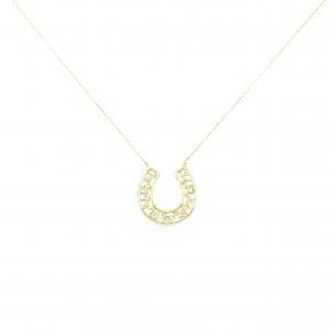 K18YG ホースシュー ダイヤモンド ネックレス 0.004CT