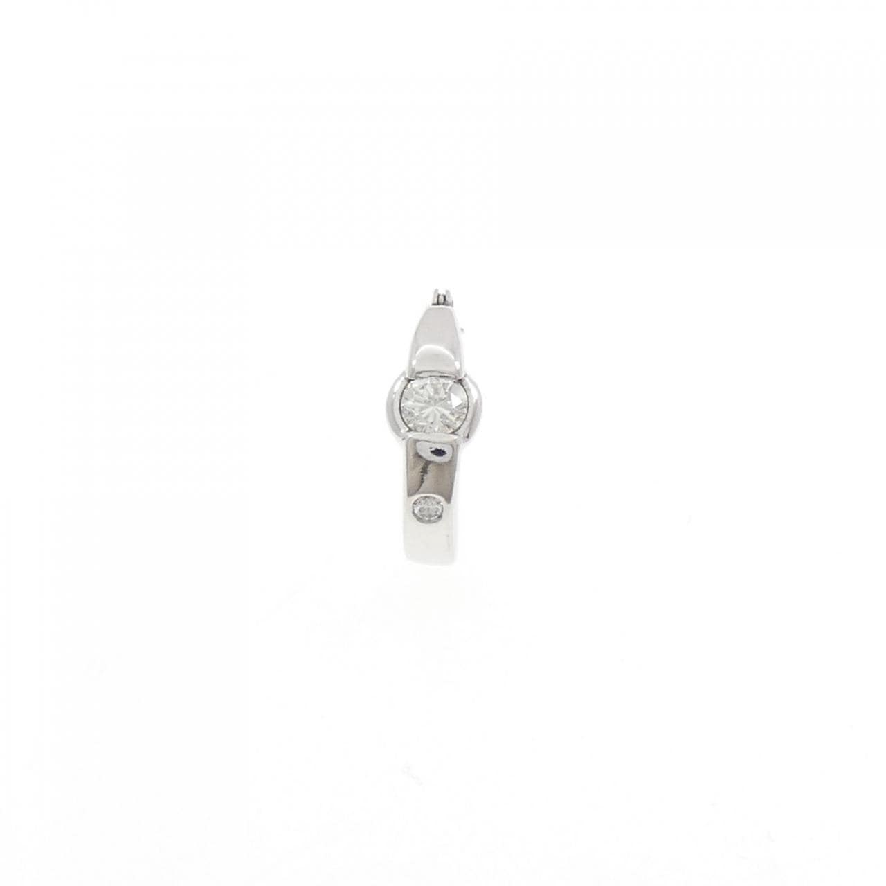 K18WG/K14WG ダイヤモンド ピアス 0.25CT 片耳