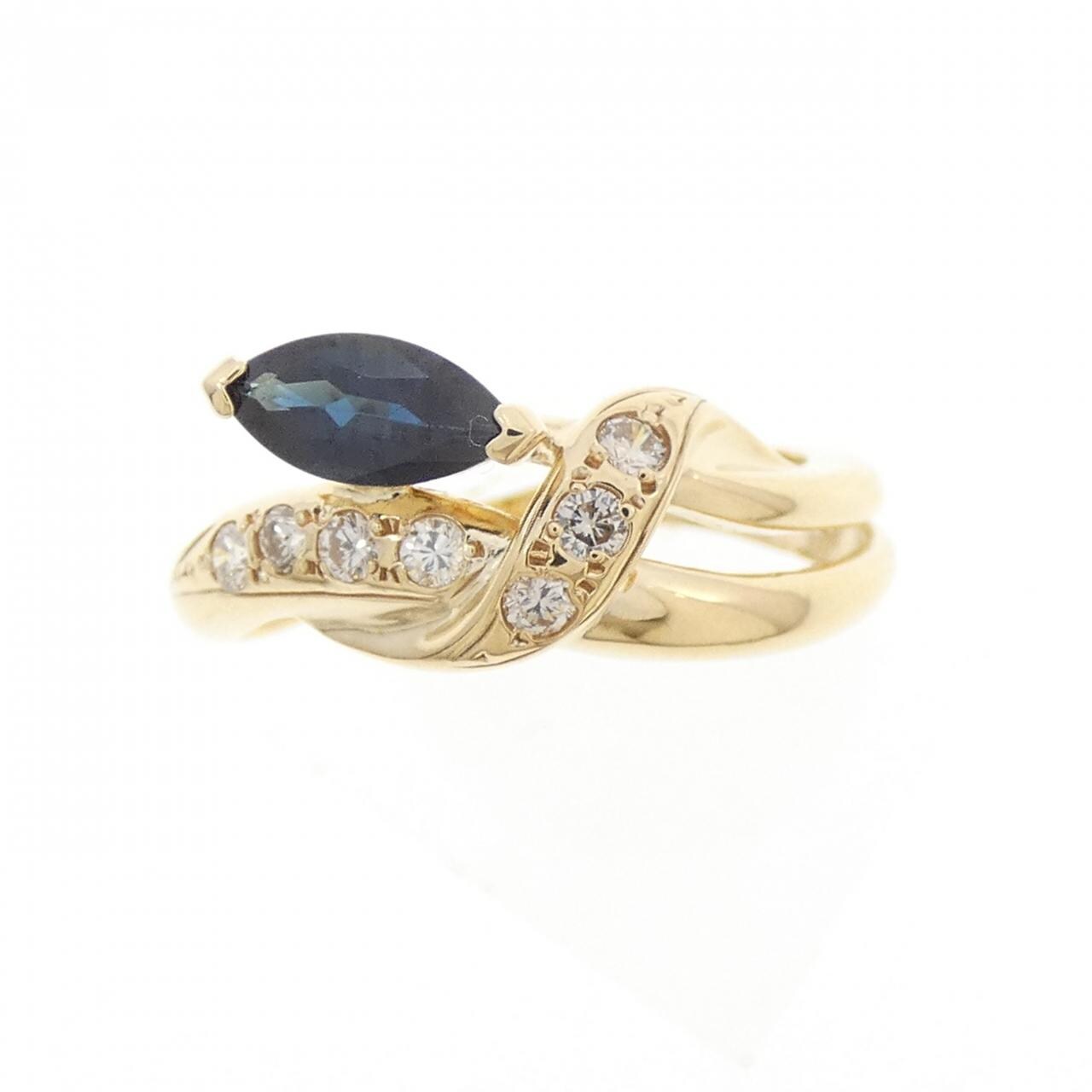 K18YG サファイヤ リング 0.43CT