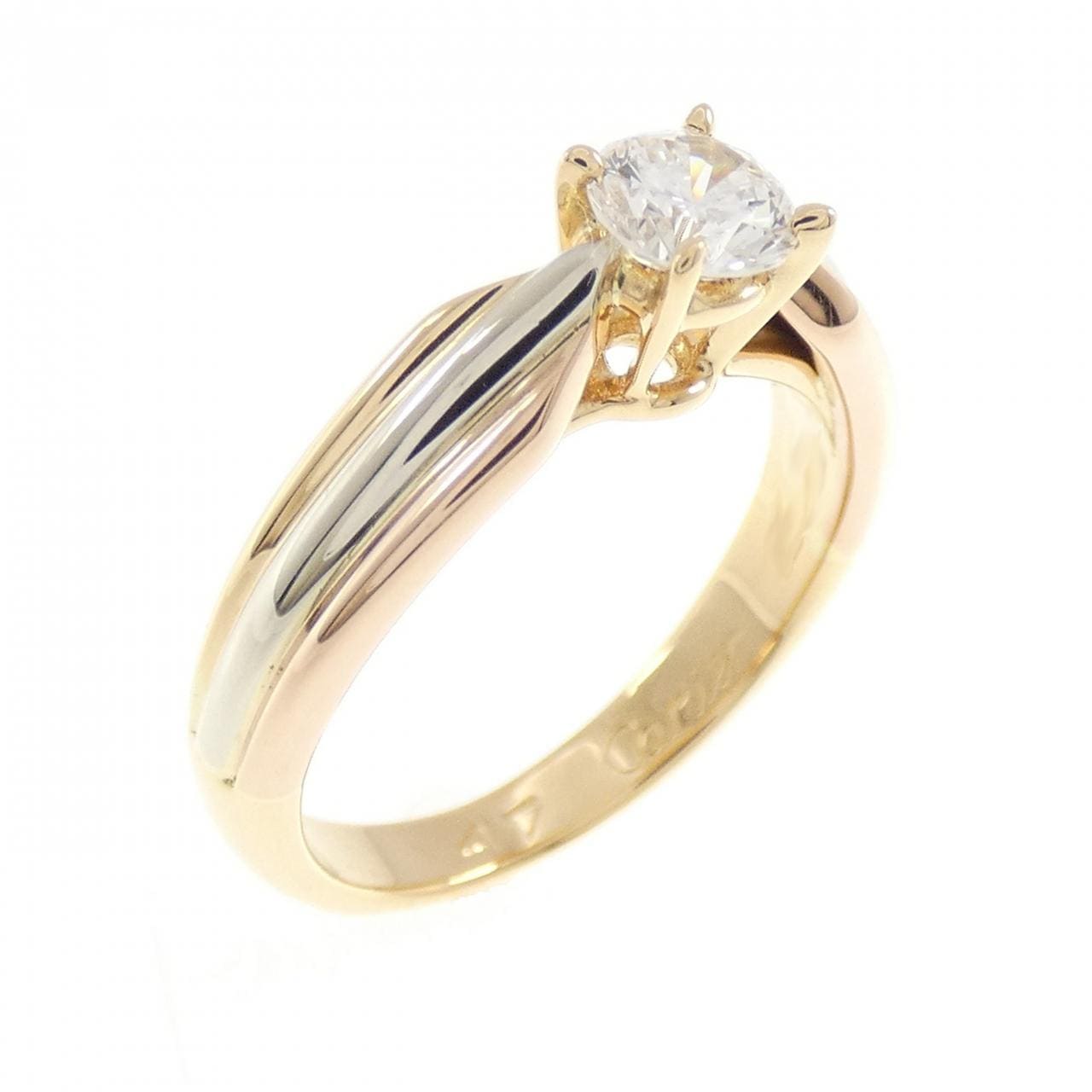 カルティエ ソリテール トリニティ リング 0.31CT E VS1