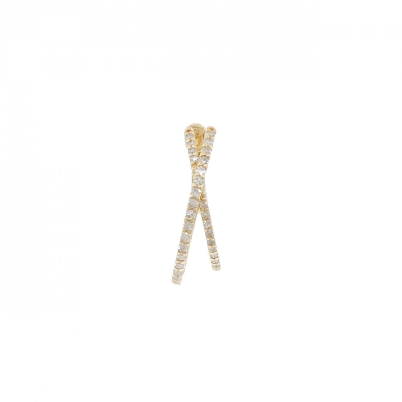 K18YG ダイヤモンド ピアス 0.25CT 片耳