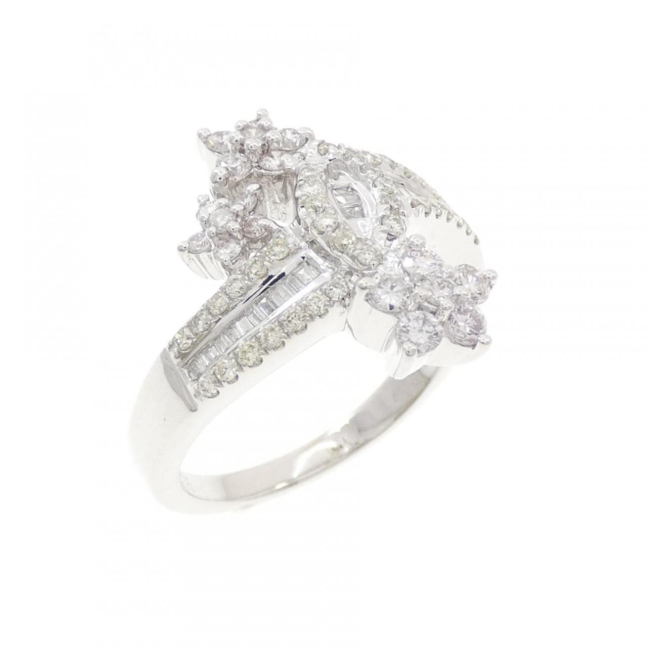 K18WG スター ダイヤモンド リング 0.72CT