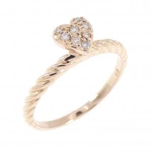 K18PG ハート ダイヤモンド リング 0.08CT