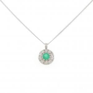 PT900/PT850 エメラルド ネックレス 0.23CT