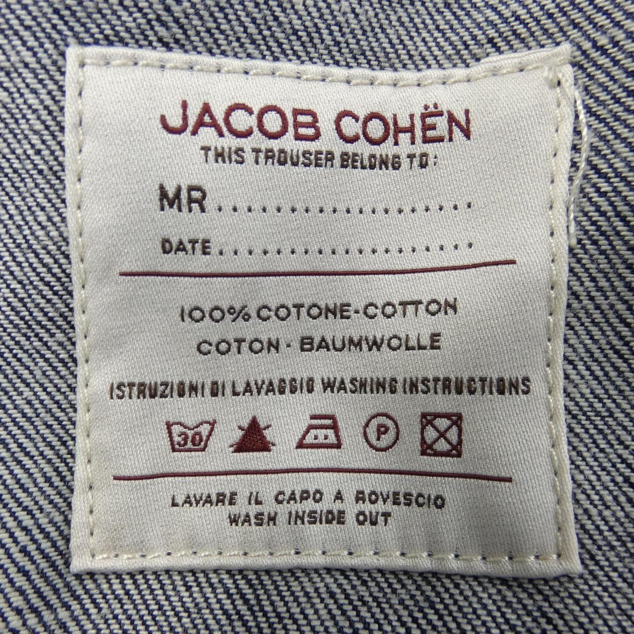 ヤコブコーエン JACOB COHEN ジーンズ