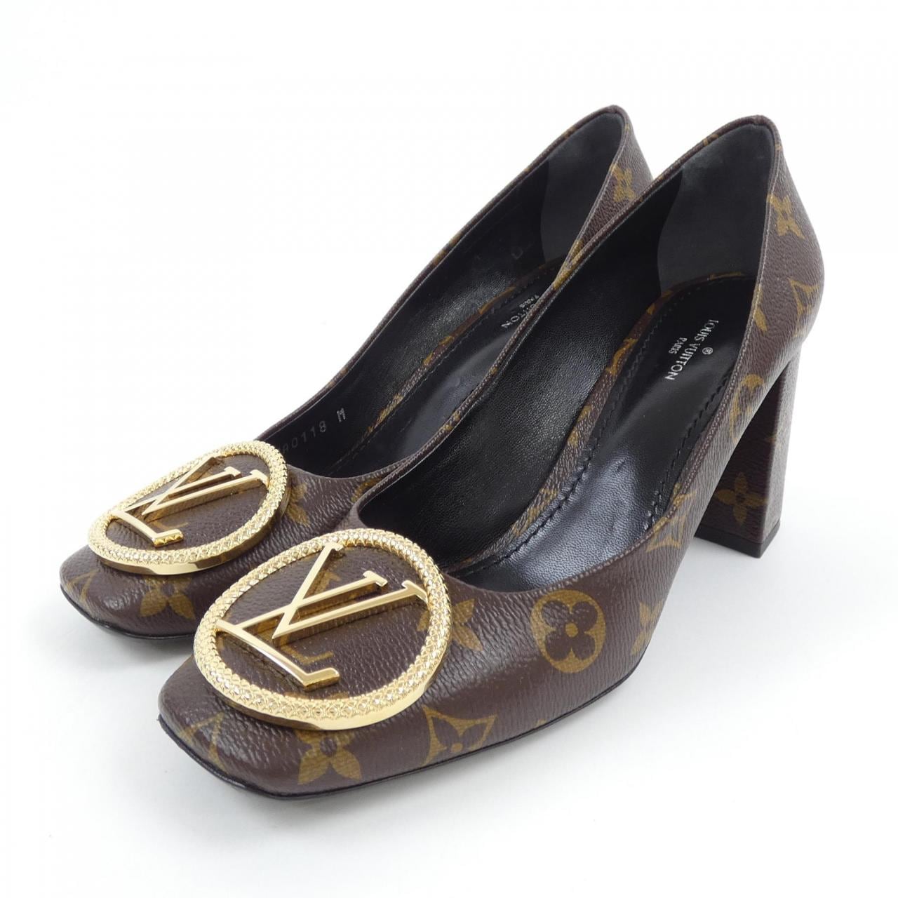 LOUIS VUITTON Vuitton LV Circle Madeleine 線高跟鞋