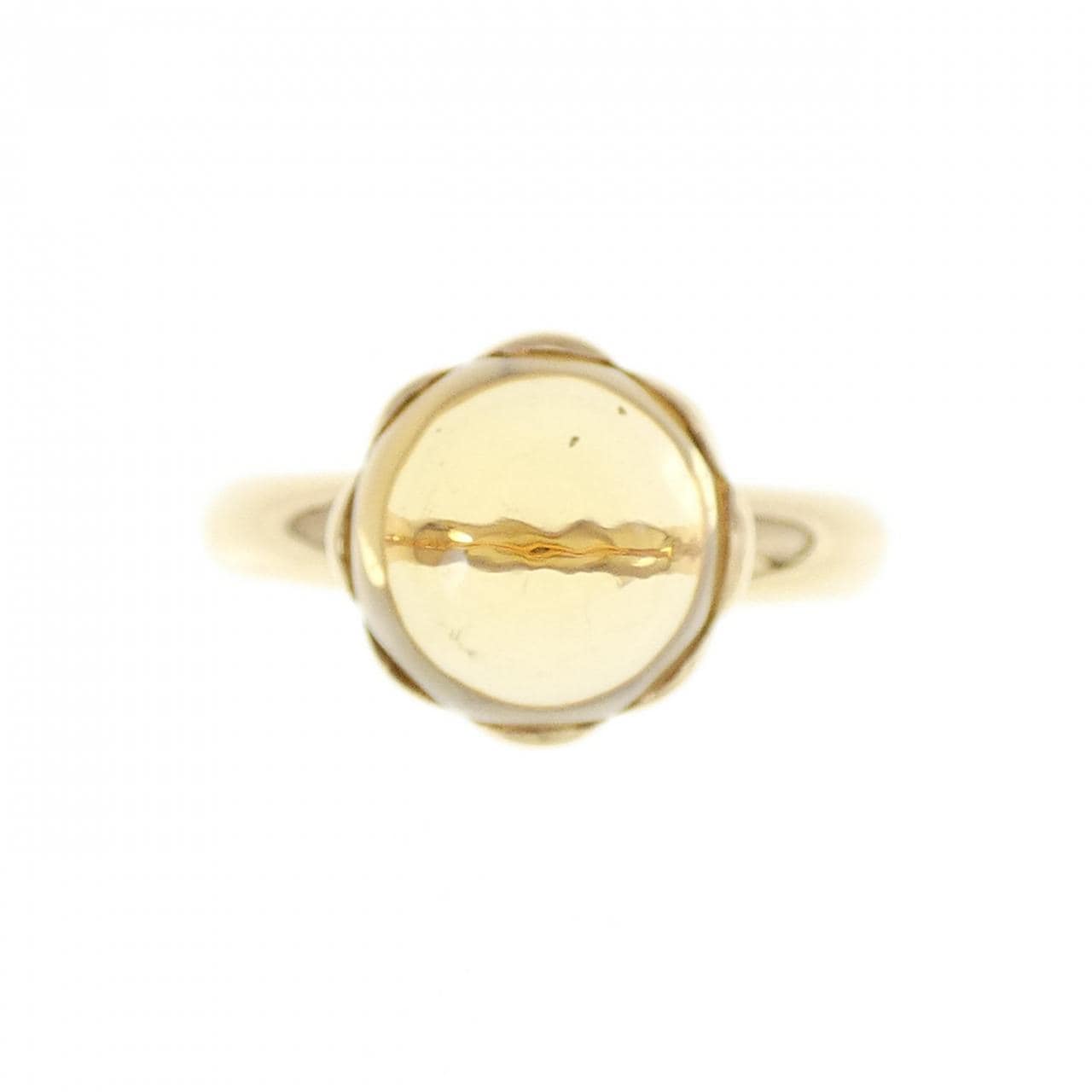 K18YG citrine ring