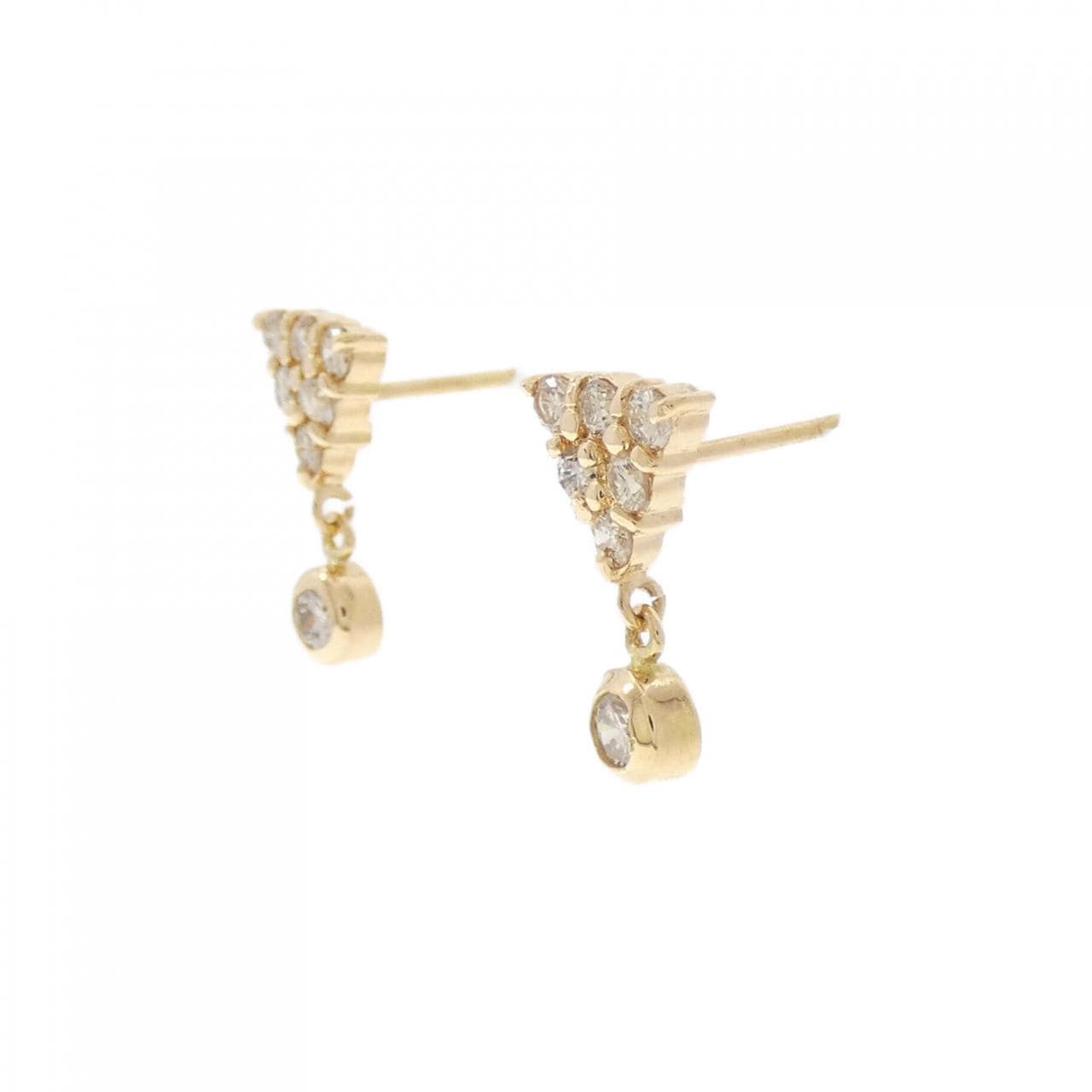 K18YG ダイヤモンド ピアス 0.46CT