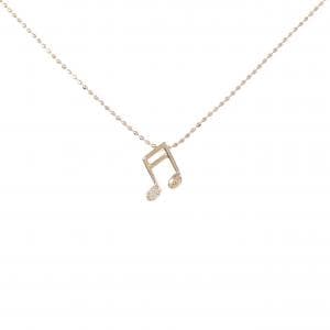 K18PG 音符 ダイヤモンド ネックレス 0.01CT