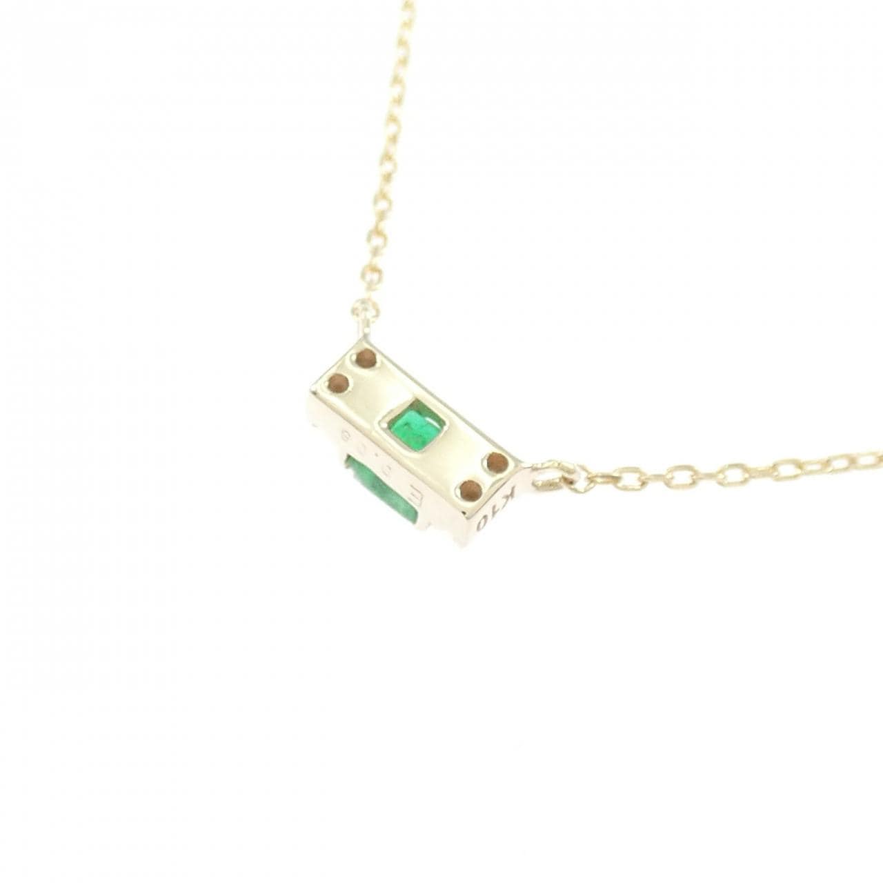 K10YG Emerald Necklace 0.08CT
