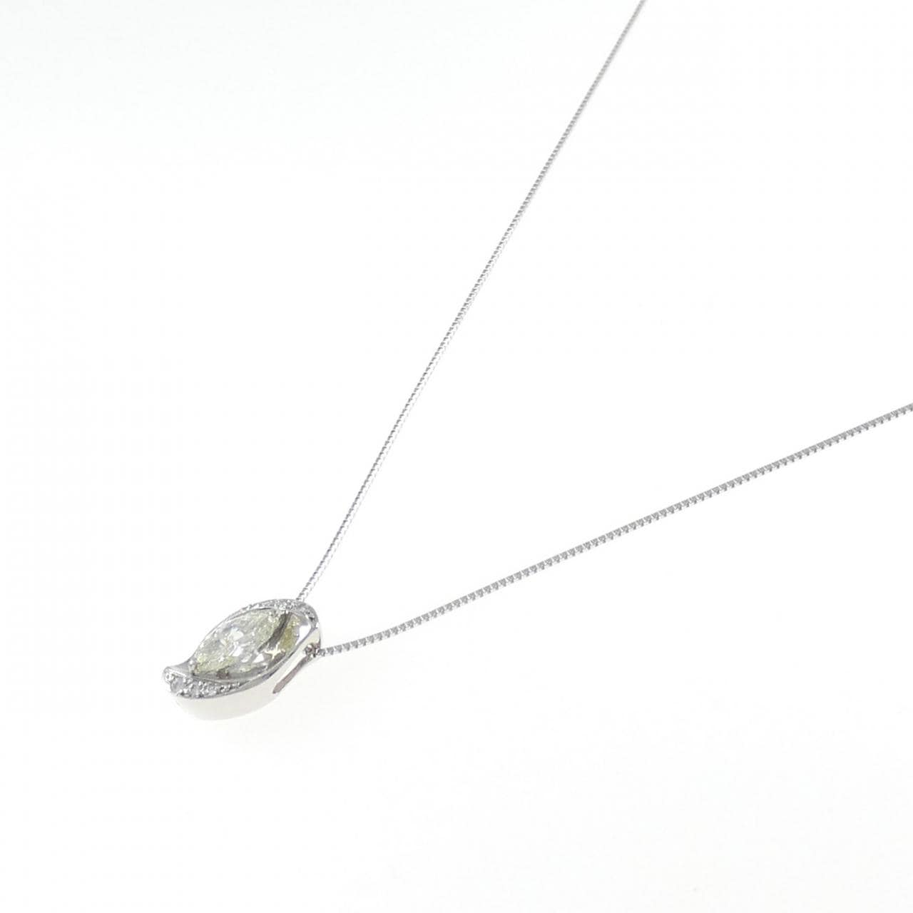PT Diamond Necklace 0.704CT L VS2 Marquise Cut