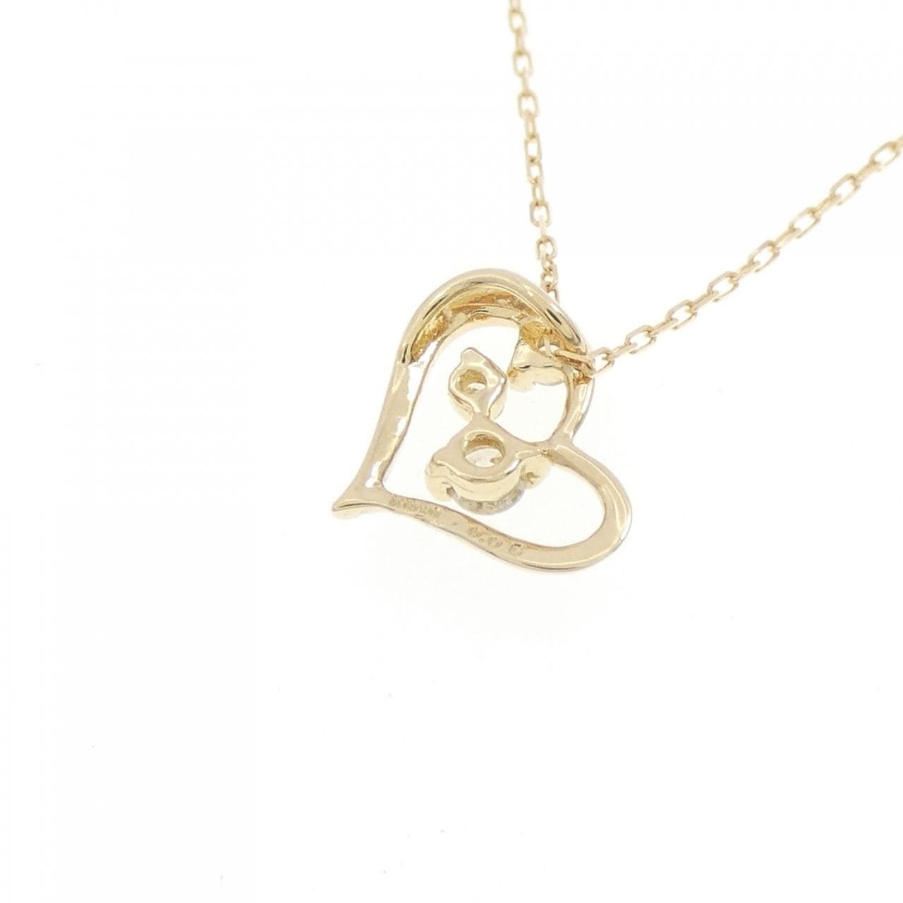 [新品] K18YG 心形鑽石項鍊 0.05CT