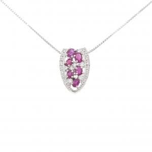 PT900/PT850 ルビー ネックレス 2.16CT