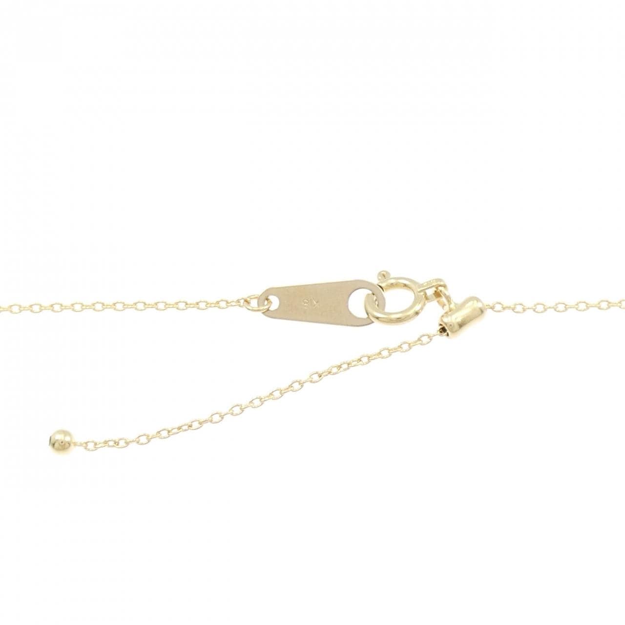 K18YG フラワー ダイヤモンド ネックレス 0.41CT