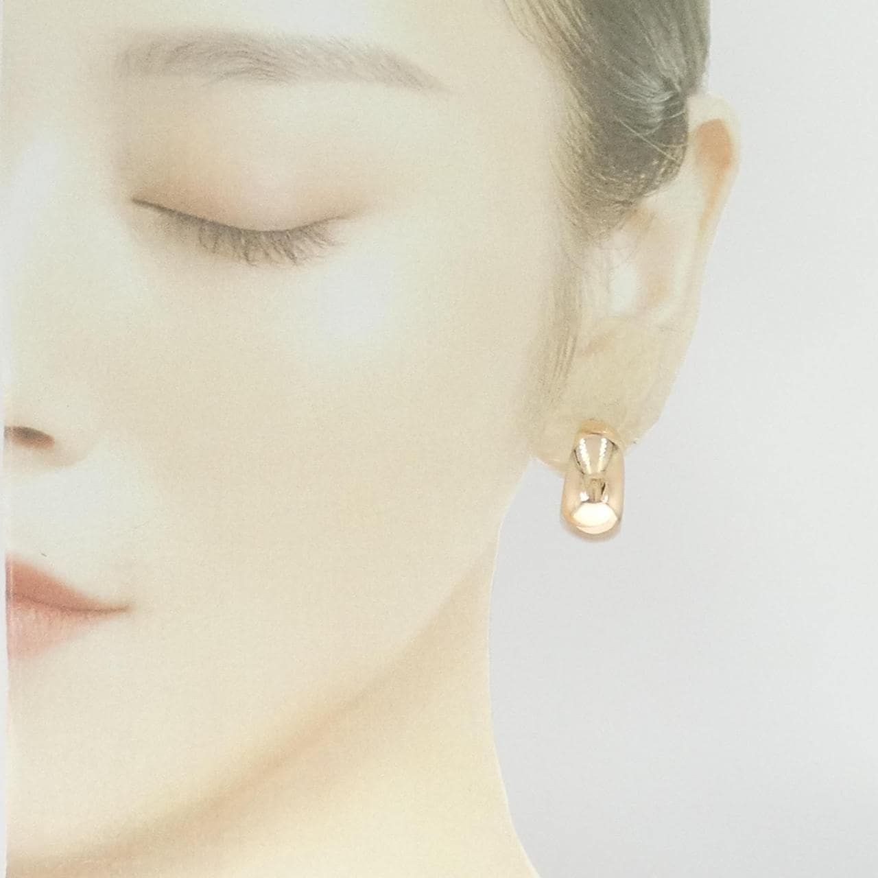 K18PG hoop earrings