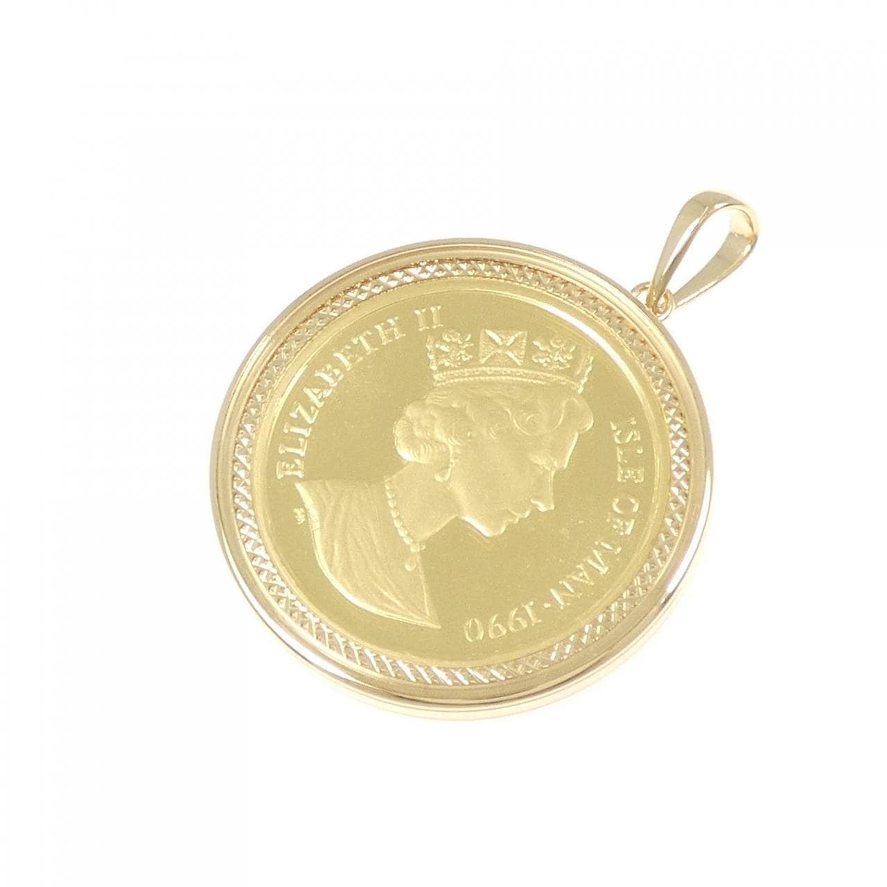 K18YG(枠) コイン ペンダント