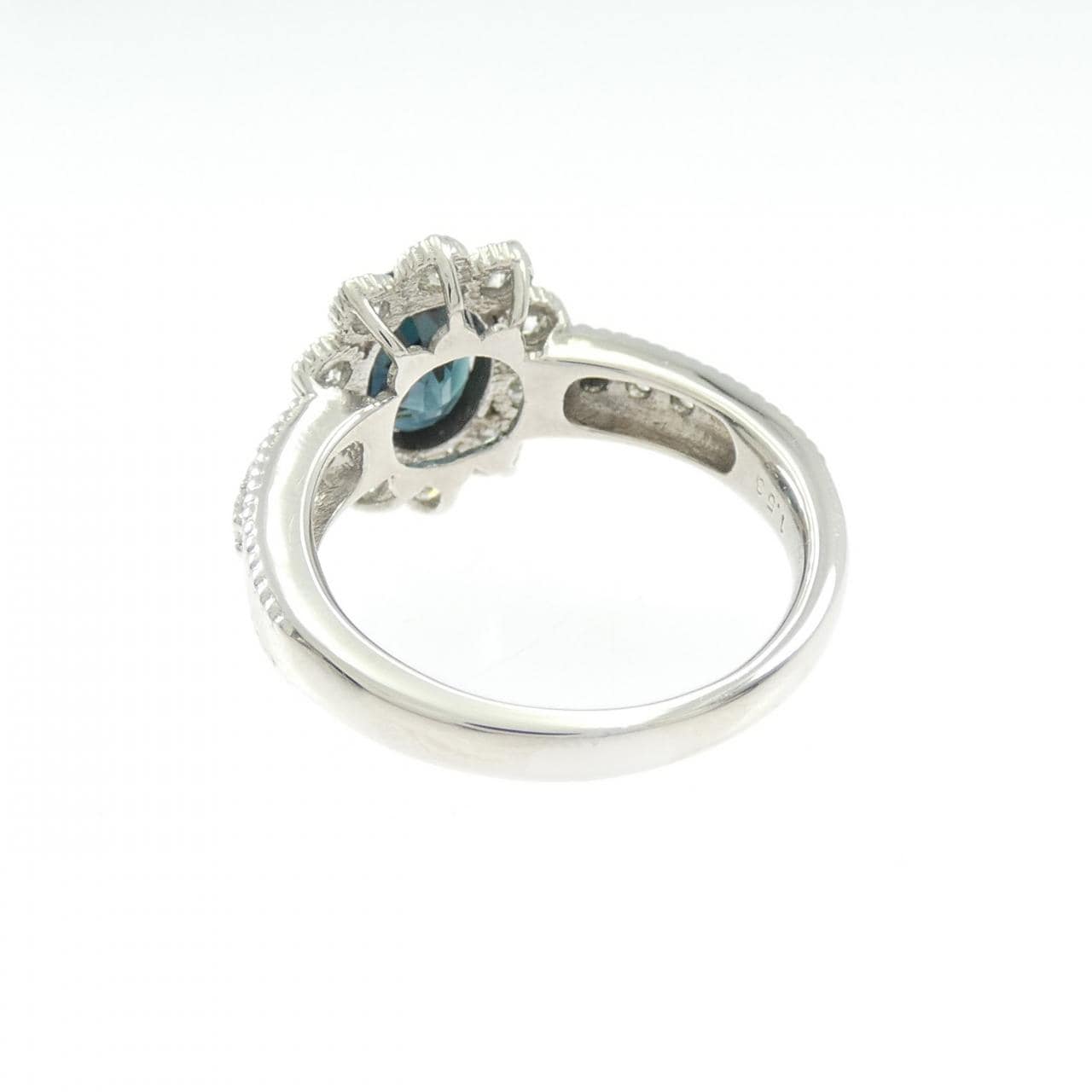 PT900 フラワー サファイヤ リング 1.53CT