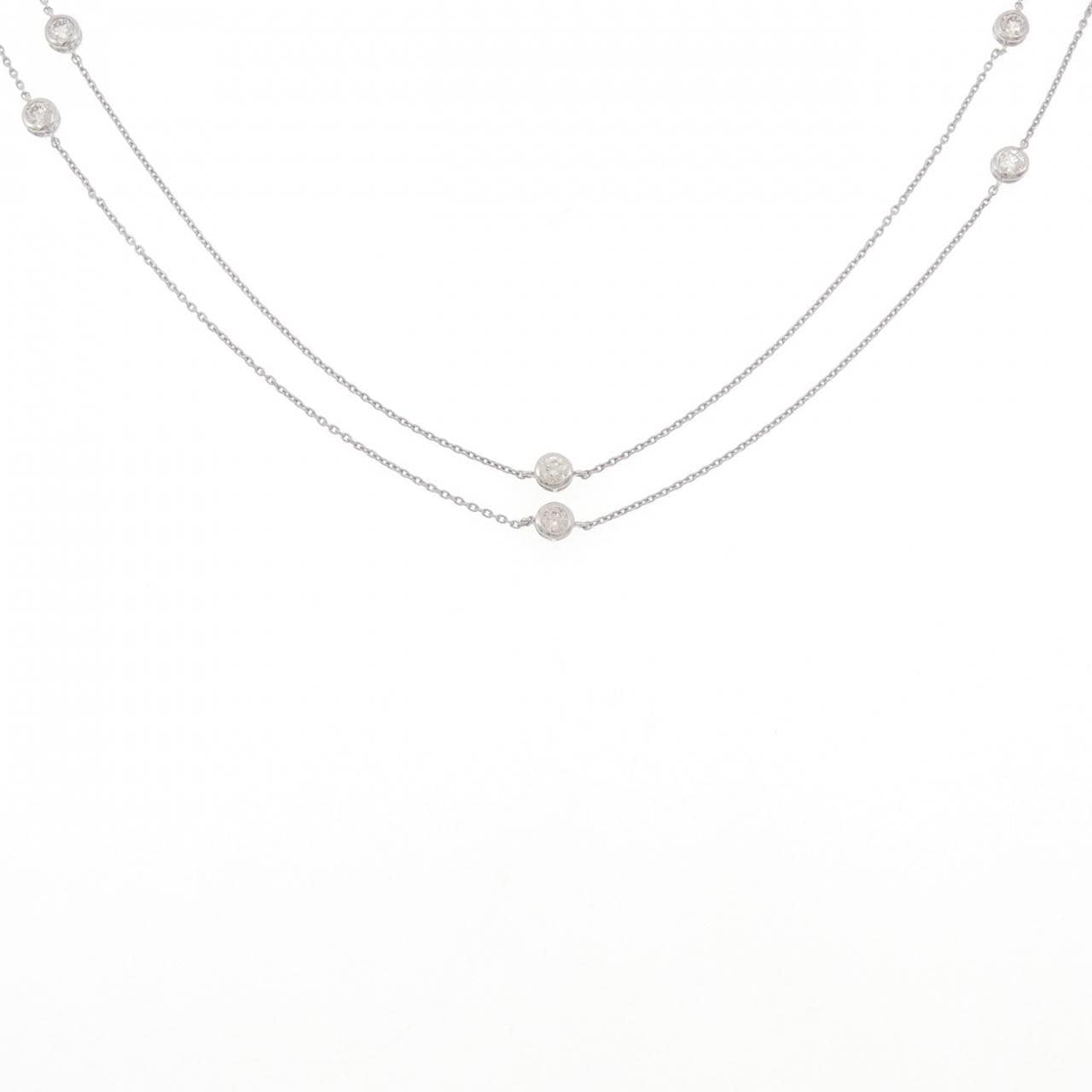 PT900/PT850 ダイヤモンド ネックレス 1.00CT
