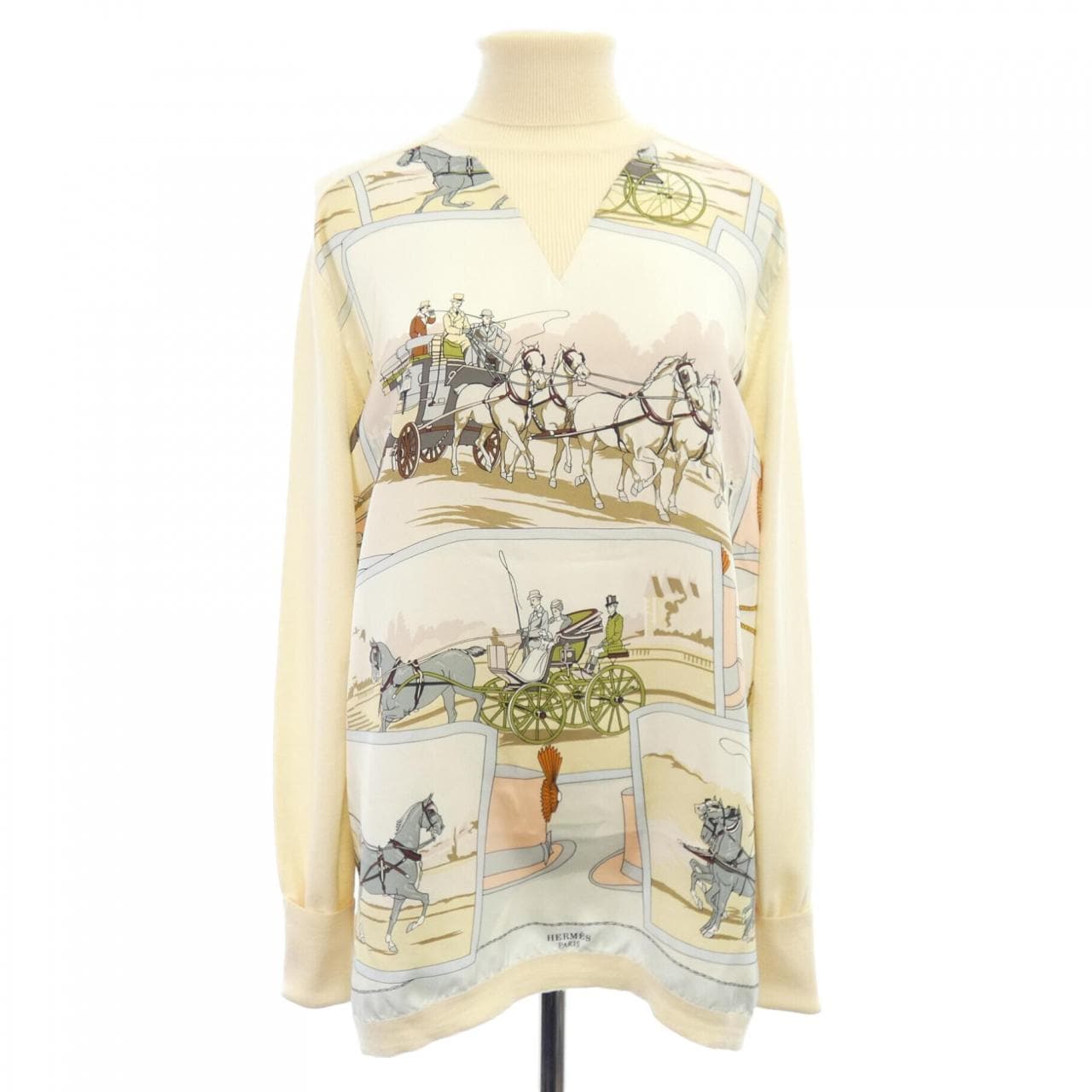 【ヴィンテージ】エルメス HERMES THE BULL＆MOUTH REGENT'S CIRCUS PICCADIL ツイルレーヌ. ニット