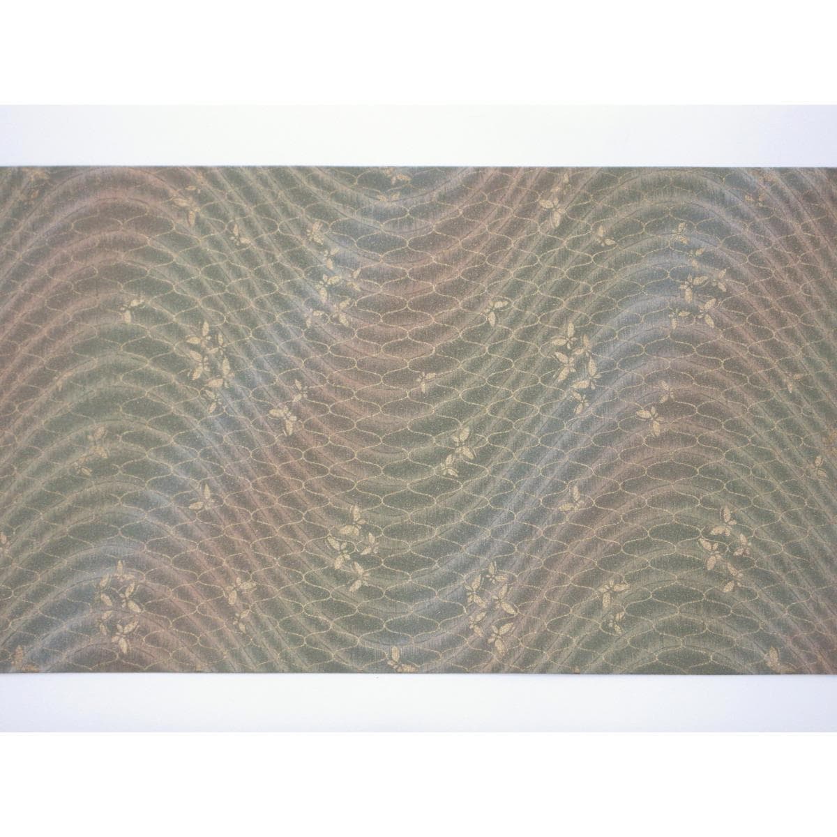 [未使用品] 袋帶Ushikubi Tsumugi Zento 圖案