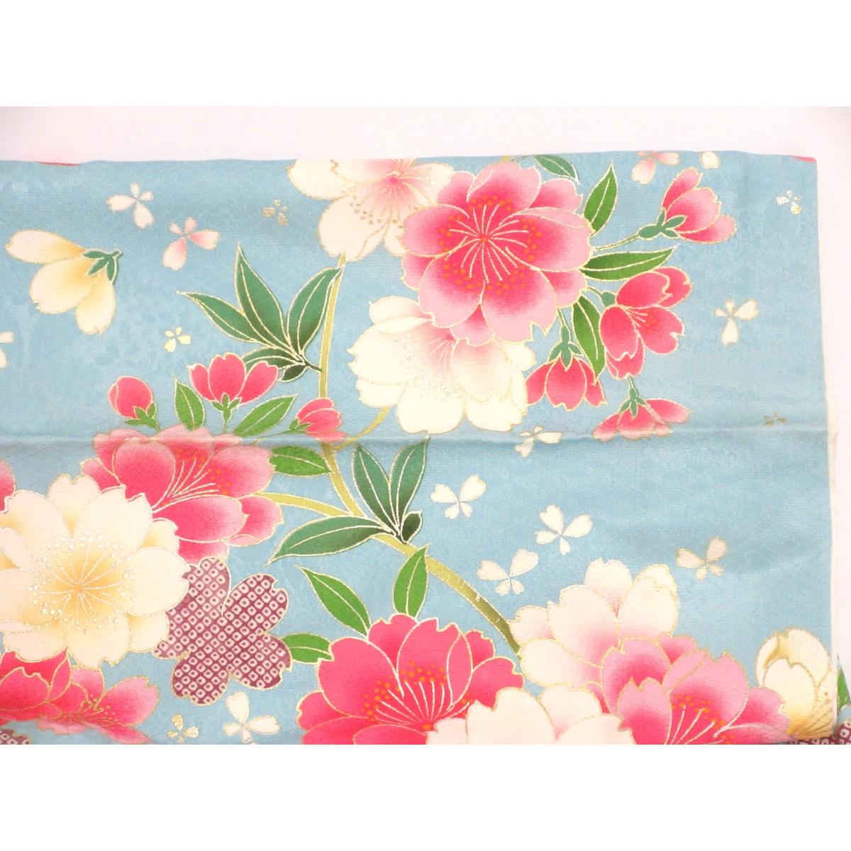 振袖　友禅金彩加工　刺繍入りボカシ染　Ｓサイズ
