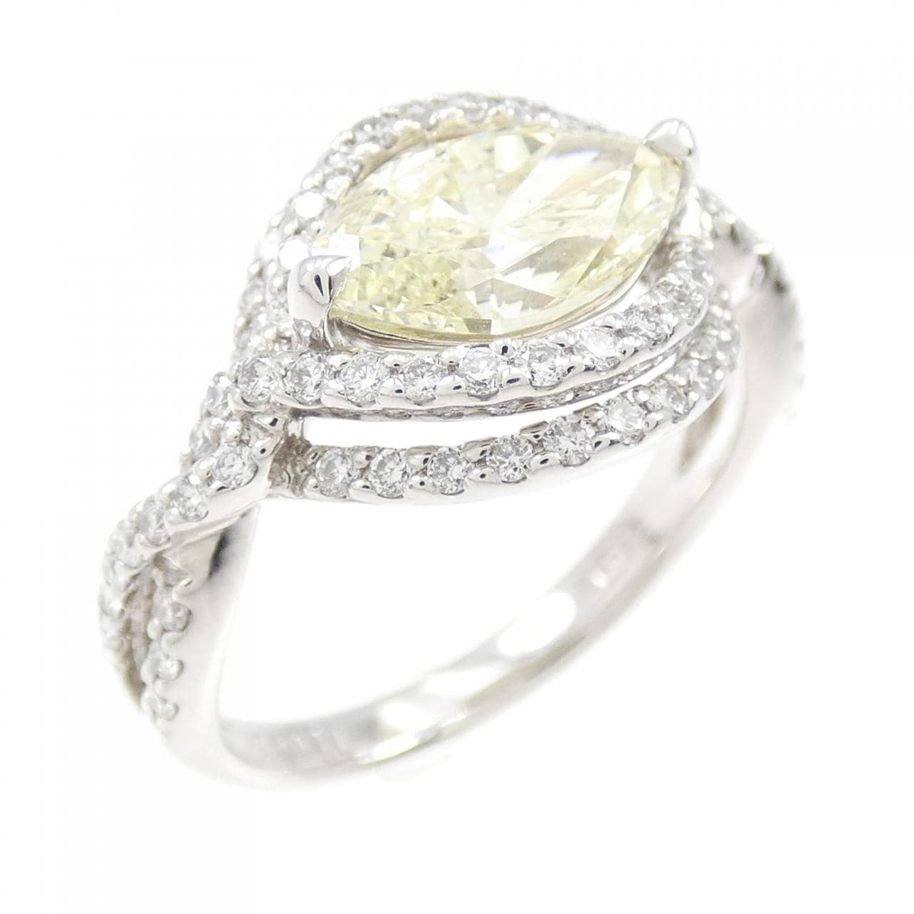 PT Diamond Ring 1.509CT VLY SI2 Marquise Cut