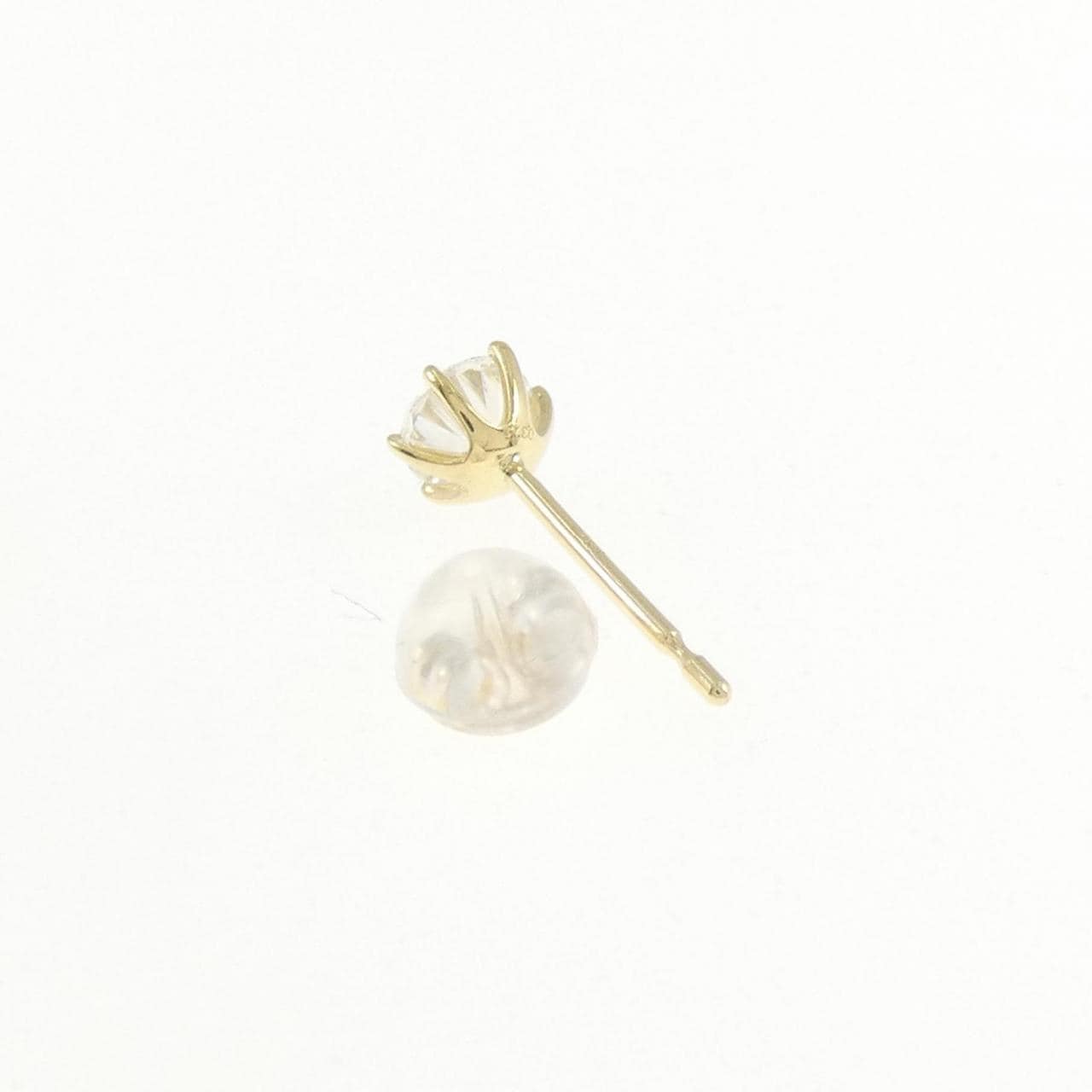 【リメイク】K18YG ダイヤモンド ピアス 0.326CT I I1 Good 片耳