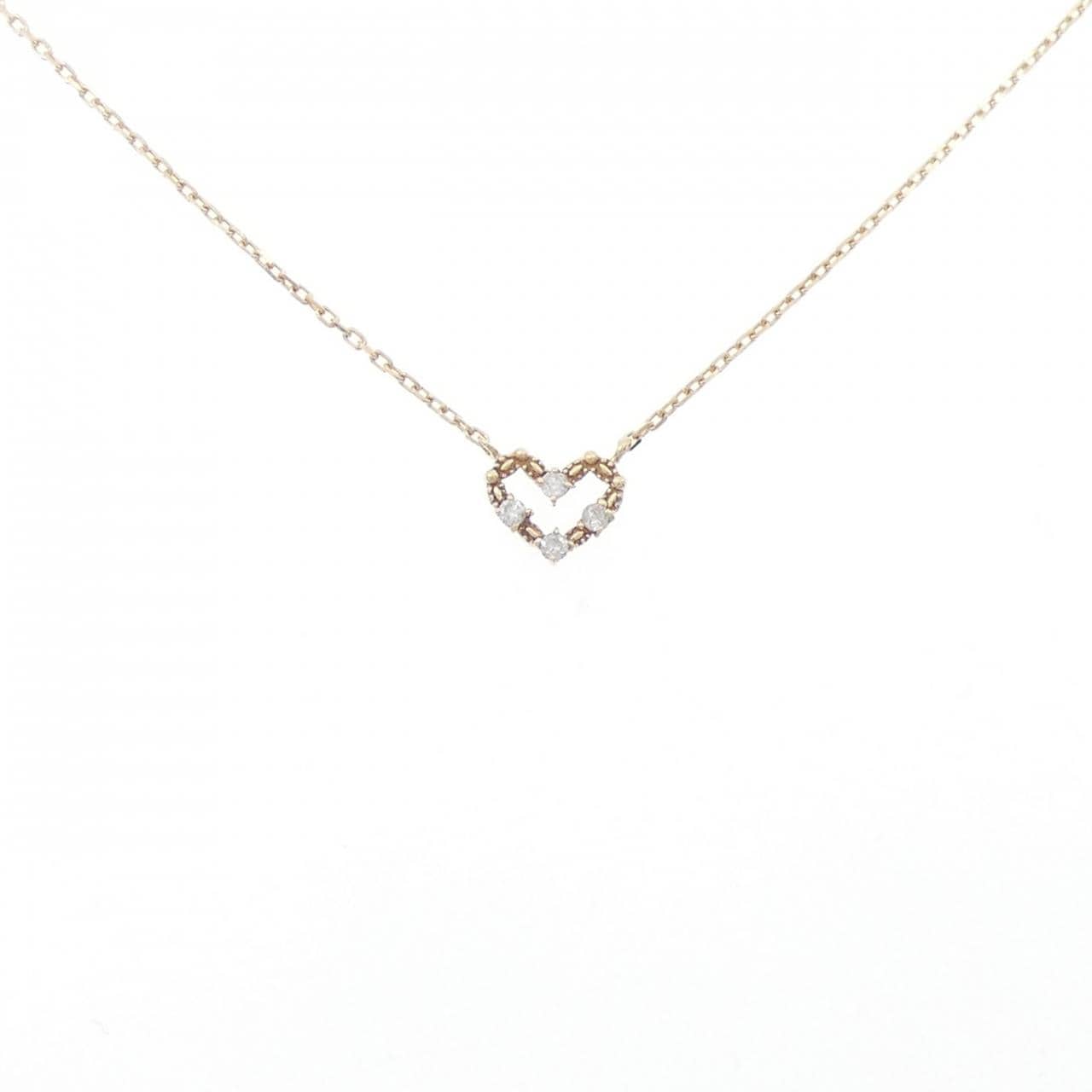ジュピター ハート ダイヤモンド ネックレス 0.04CT