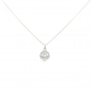 K18WG ダイヤモンド ネックレス 0.19CT